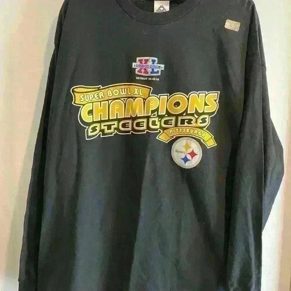 NFL Pittsburgh Steelers Super Bowl XL Champions T-Shirt NWT - Picture 1 of 6